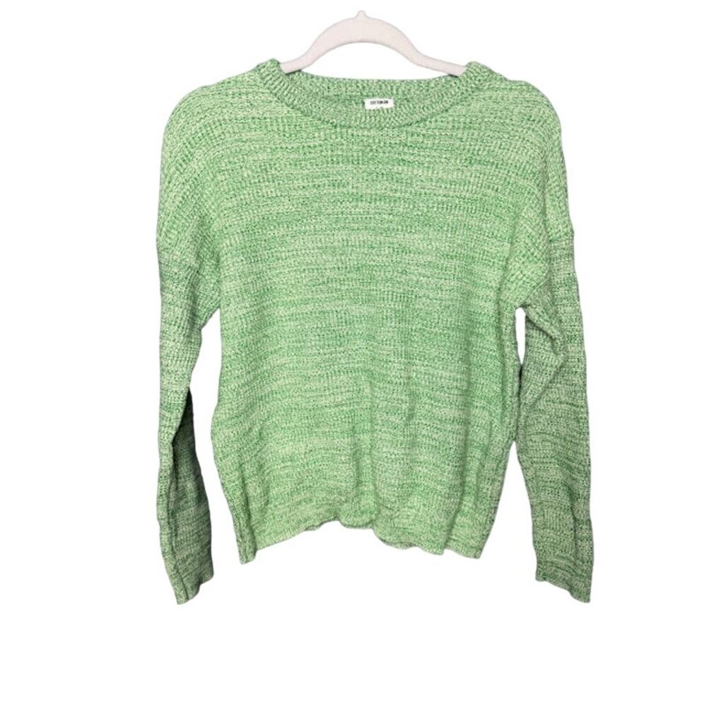 Cotton On Crew Neck Sweater Women's Size Large Recycled Material CottageCore